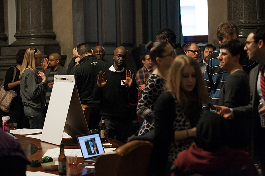 Brainstorming at Democracy Hackathon 2015 / Photo: Chris Kendig